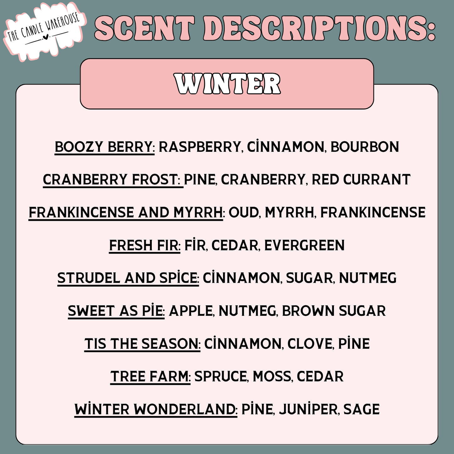 4oz Signature Holiday Candles