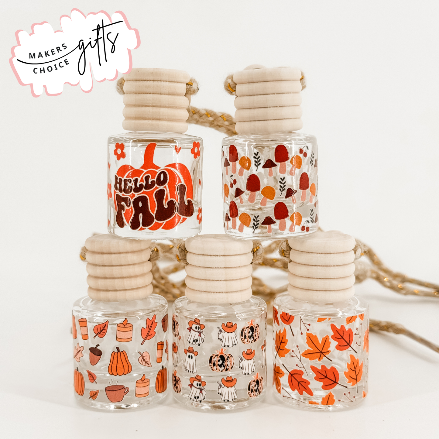 Fall Car Diffusers - Cozy Wrap-Around Designs