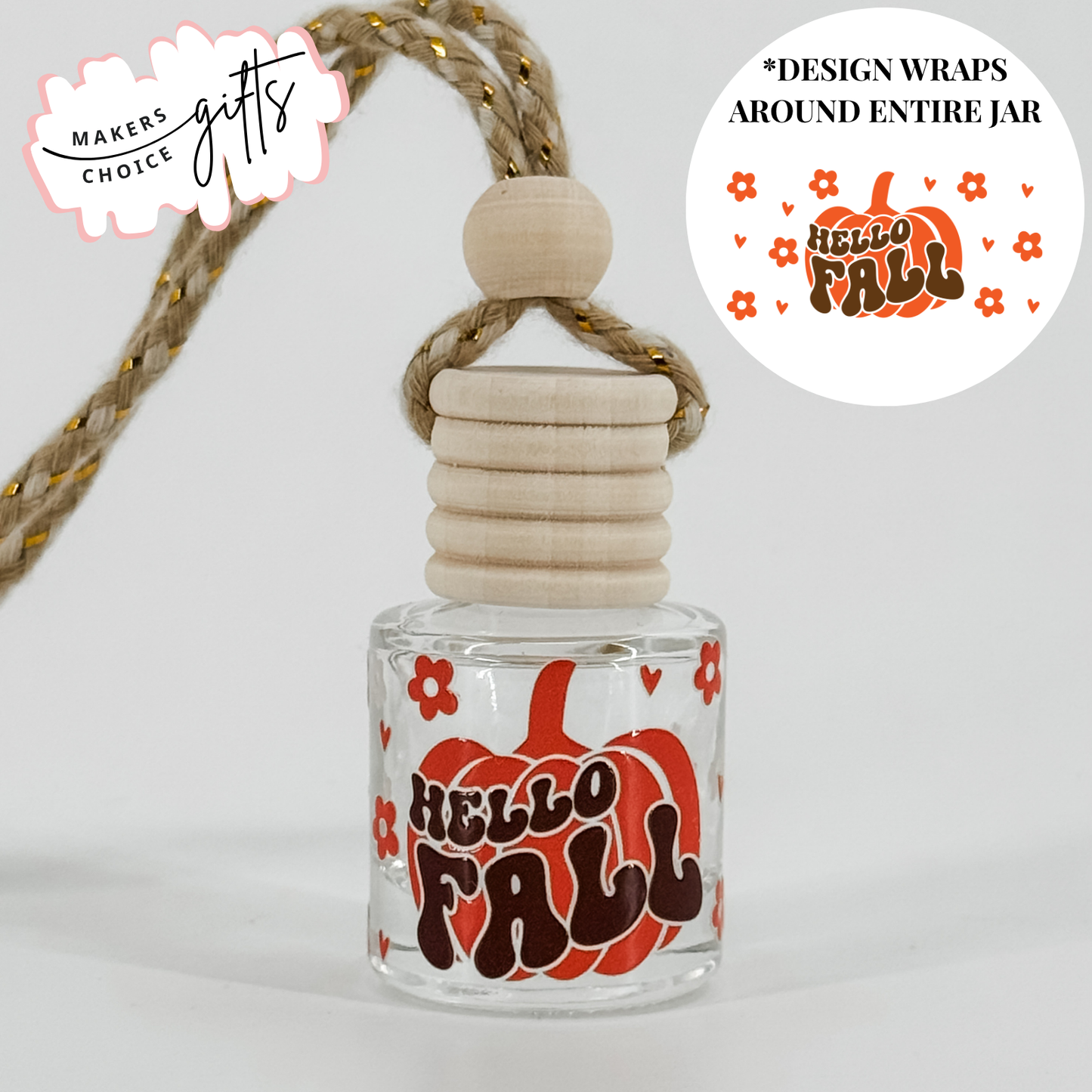 Fall Car Diffusers - Cozy Wrap-Around Designs