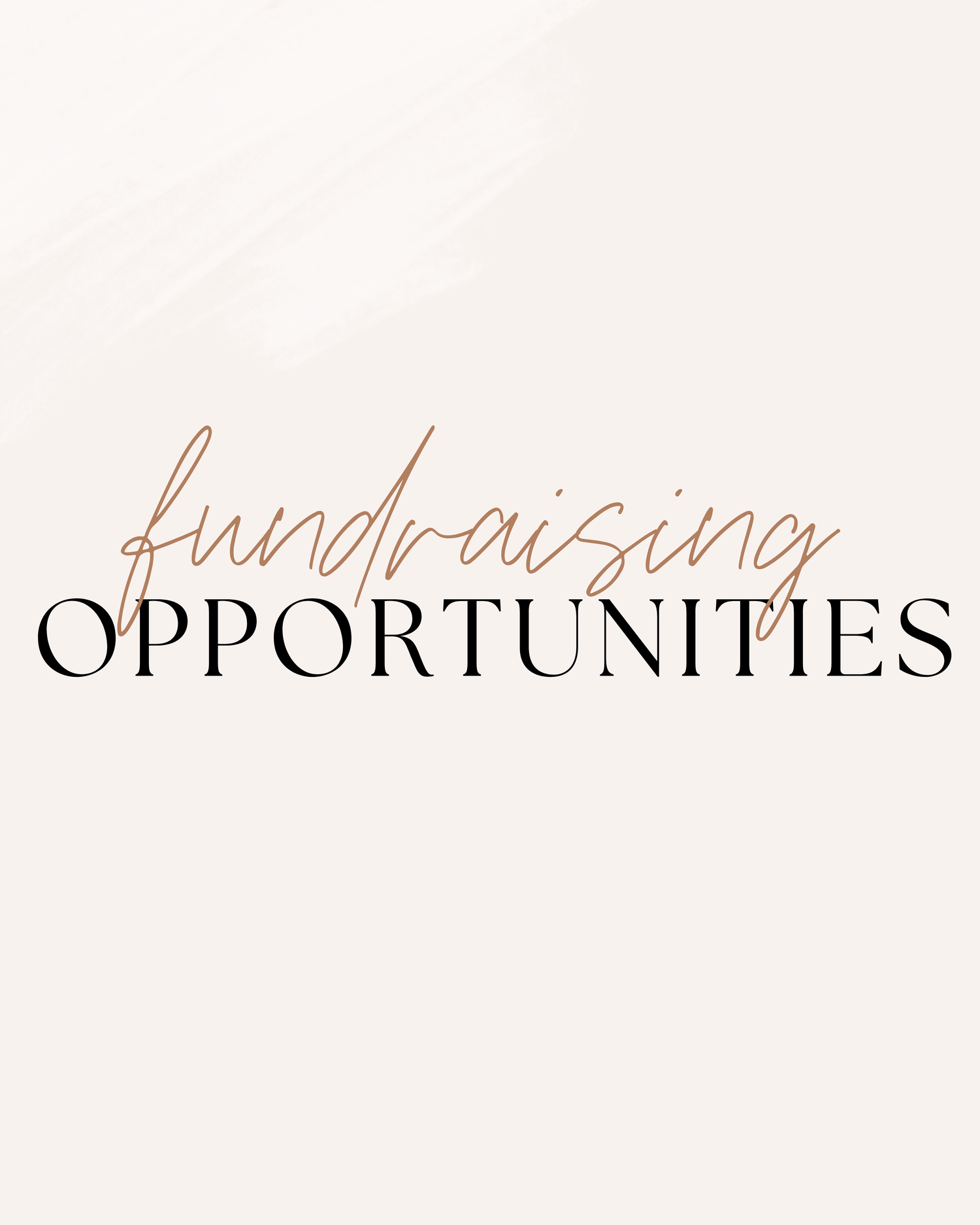 Fundraising Opportunities