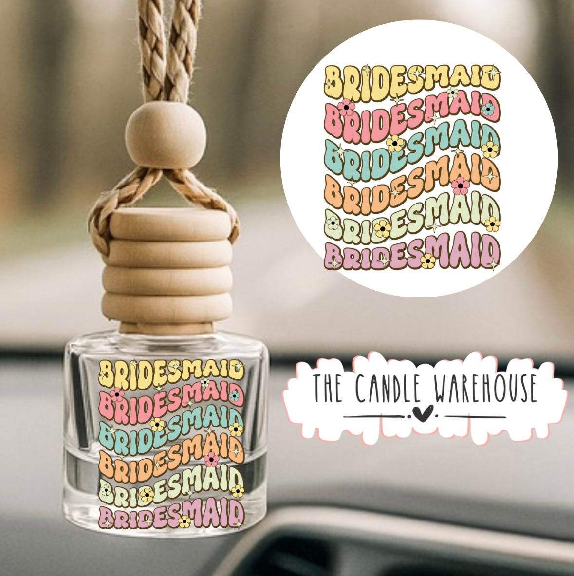 Bridesmaid Wave Hanging Car Diffuser