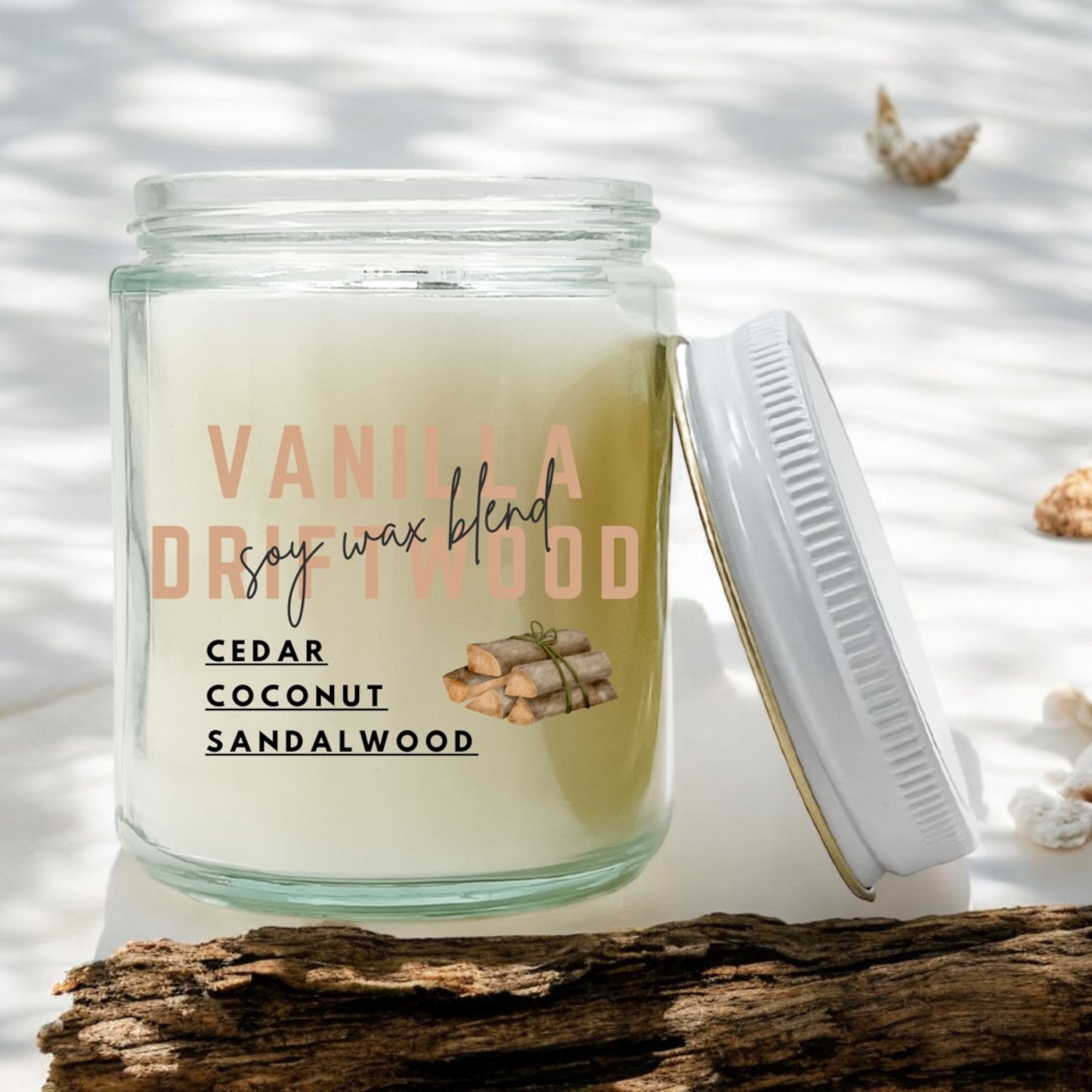 Vanilla Driftwood 4 oz Candle