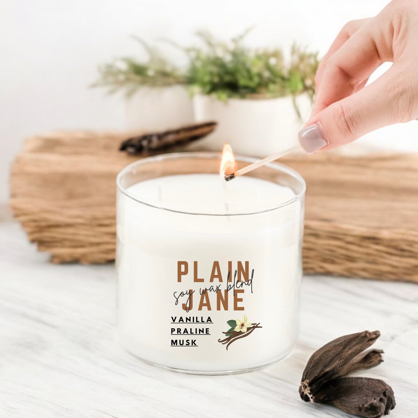 Plain Jane 3-Wick Candle