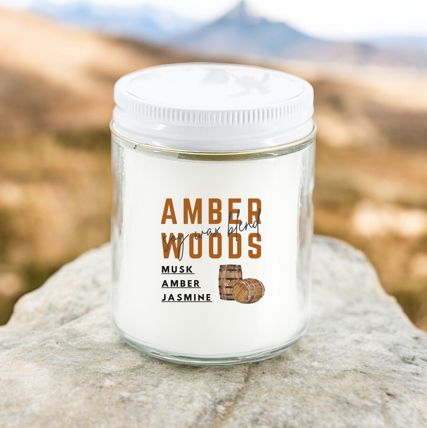 Amber Woods 8 oz Candle