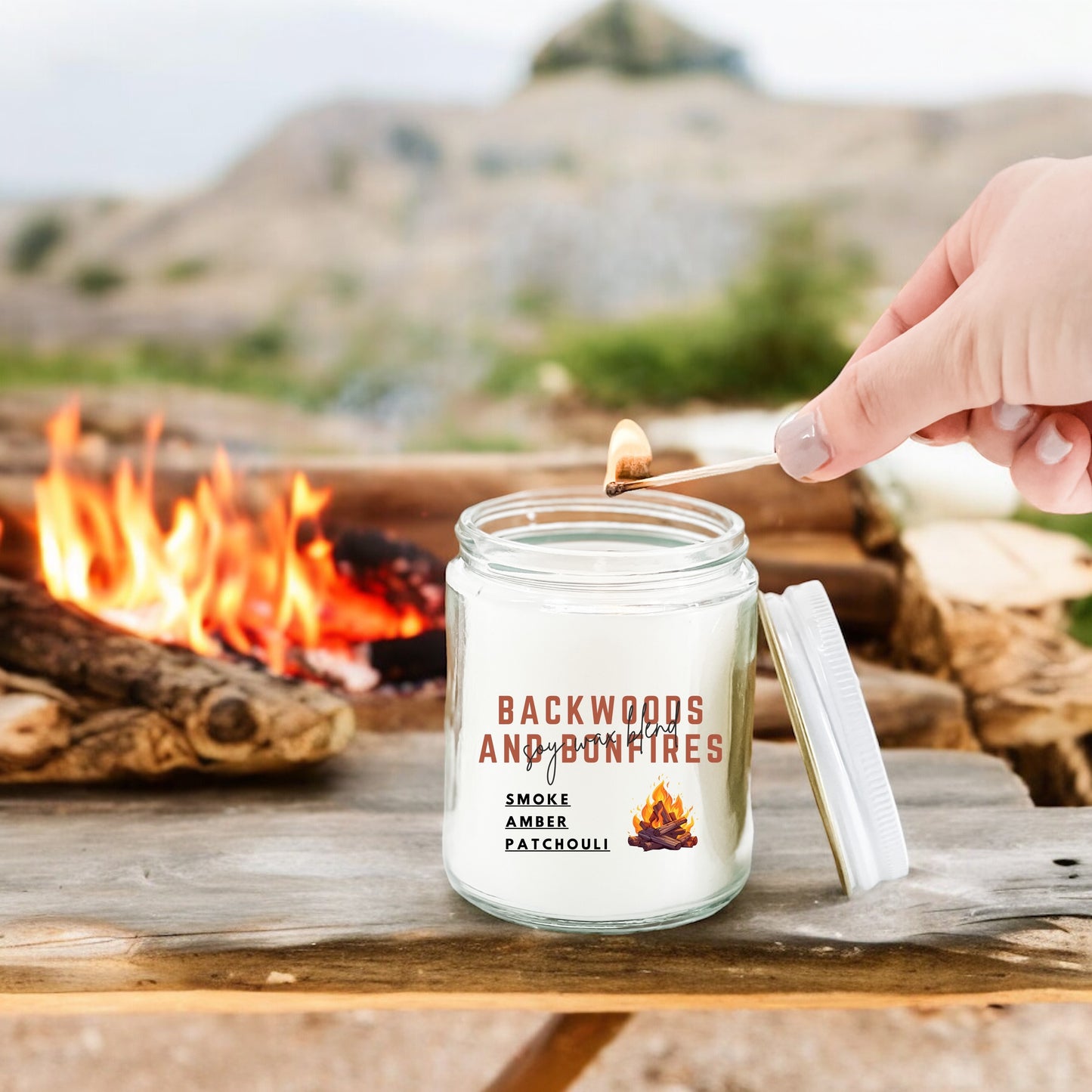 Backwoods and Bonfires 8 oz Candle