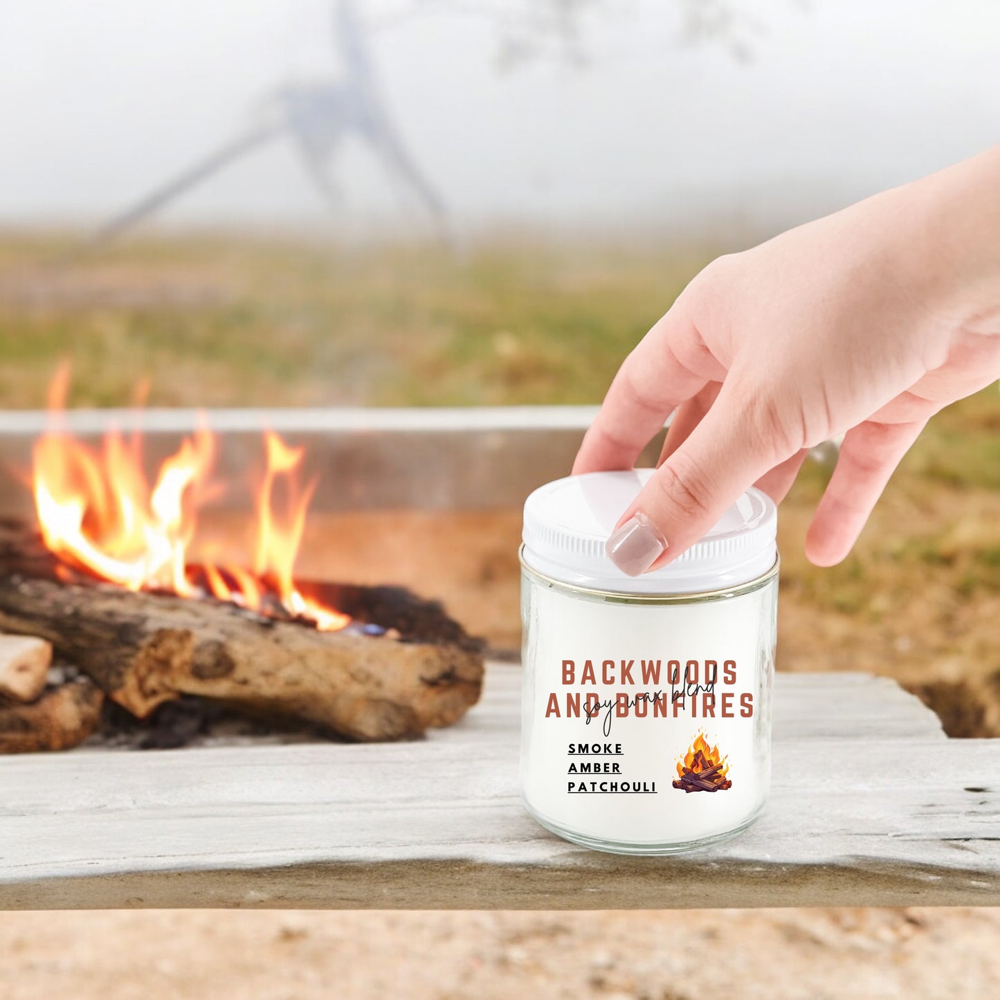 Backwoods and Bonfires 8 oz Candle