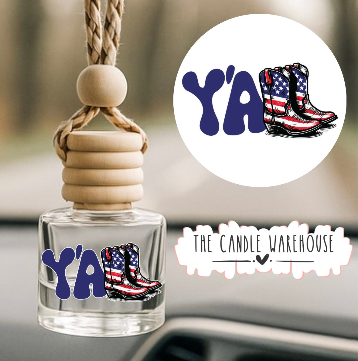 American YALL Hanging Car Diffuser