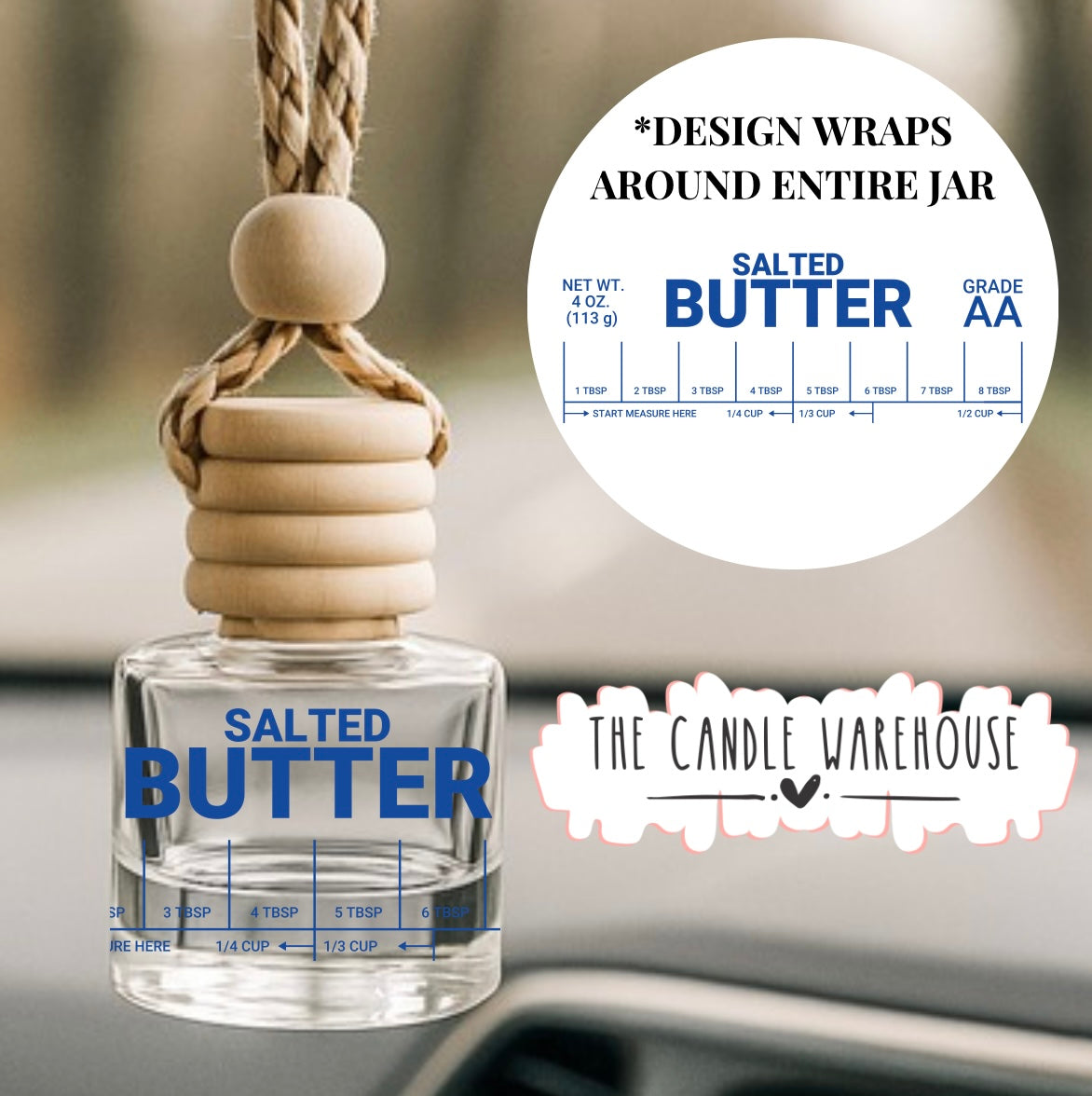 Butter Wrap Hanging Car Diffuser