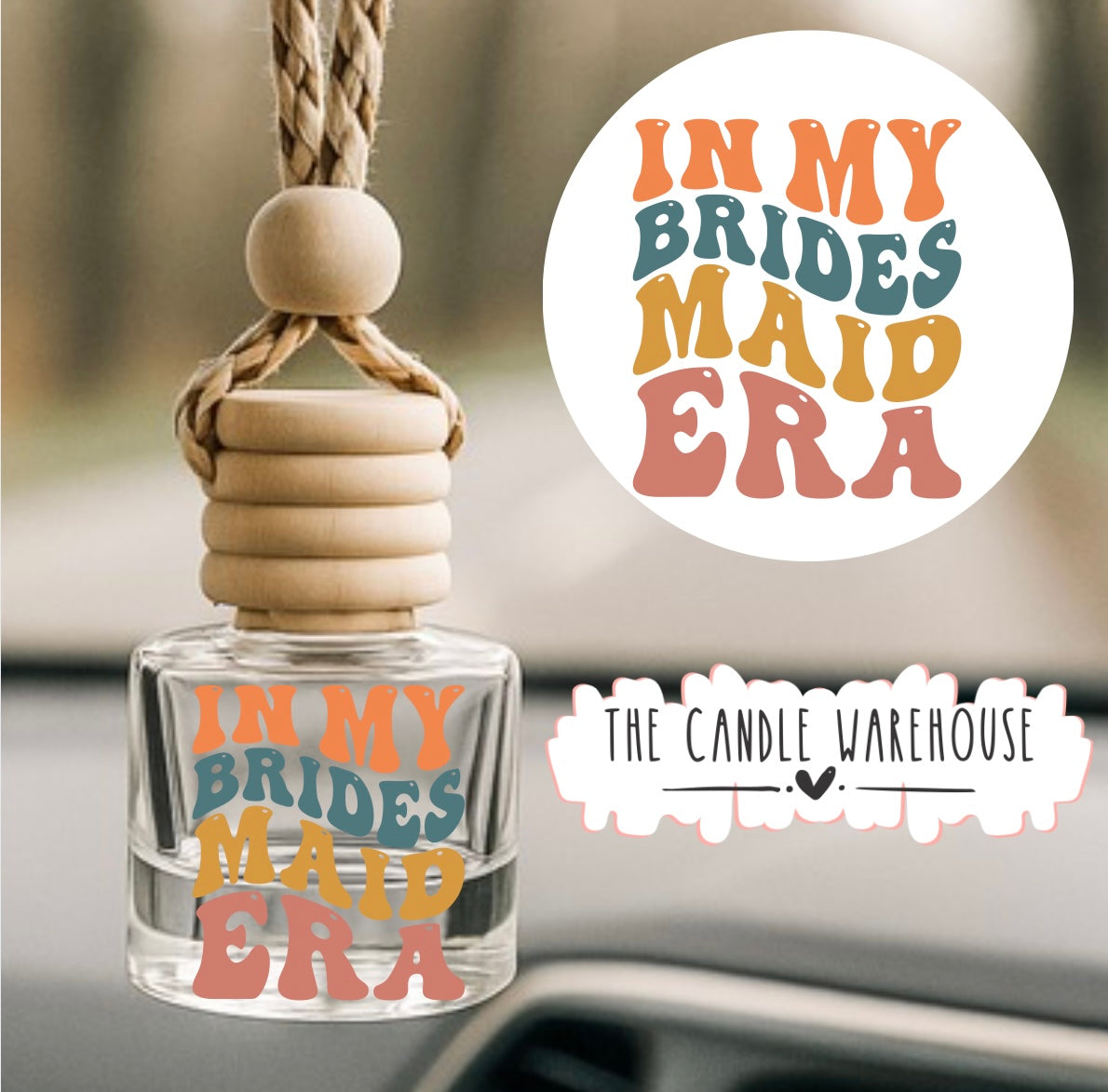 Bridesmaid Era Hanging Car Diffuser