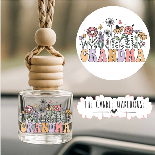 Grandma Flowers Hanging Car Diffuser