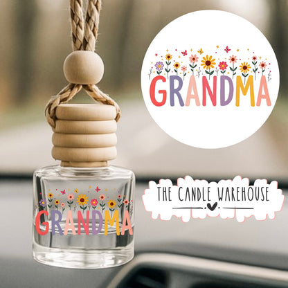 Dainty Grandma Flowers Hanging Car Diffuser