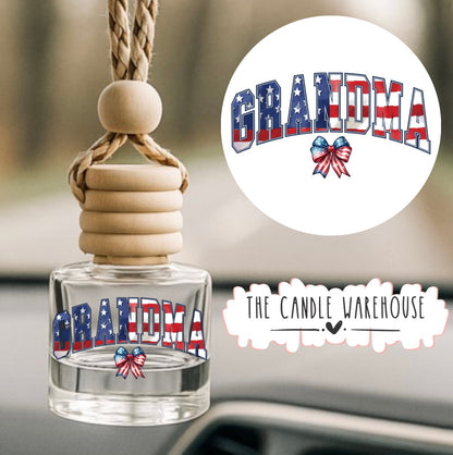 American Flag Grandma Hanging Car Diffuser