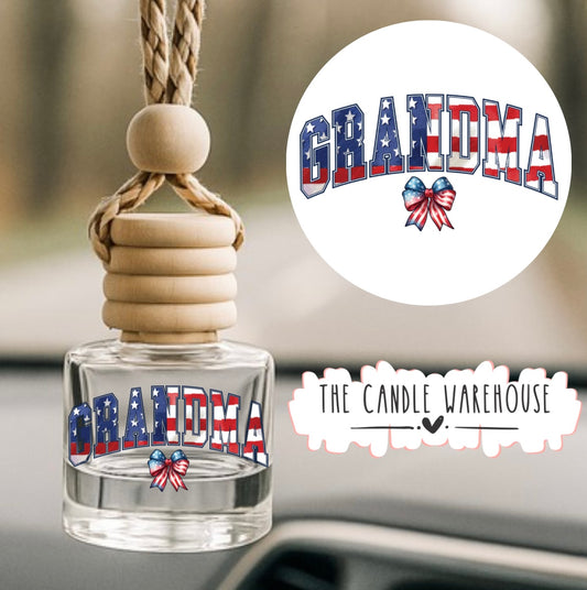 American Flag Grandma Hanging Car Diffuser