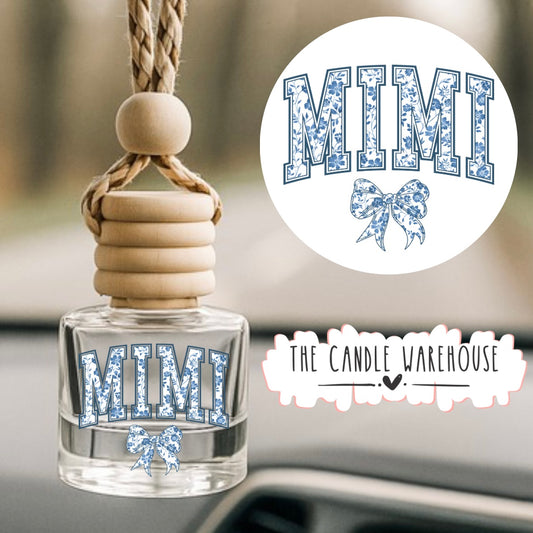 Blue Floral MIMI Hanging Car Diffuser