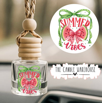 Watermelon Summer Vibes Hanging Car Diffuser