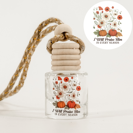 I Will Praise Him In Every Season Car Diffuser