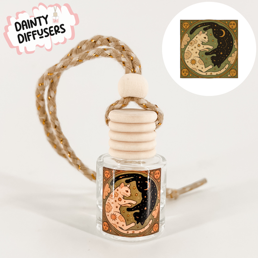 Ying Yang Cats Car Diffuser