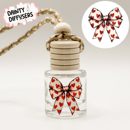 Bow W/ Red Hearts Car Diffuser