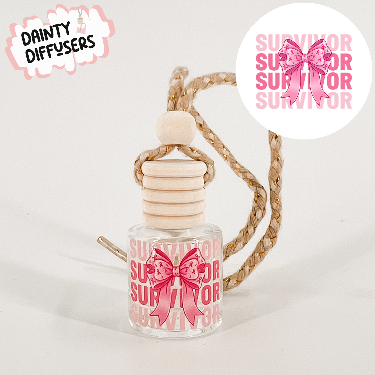 Breast Cancer Survivor (Pink) Car Diffuser