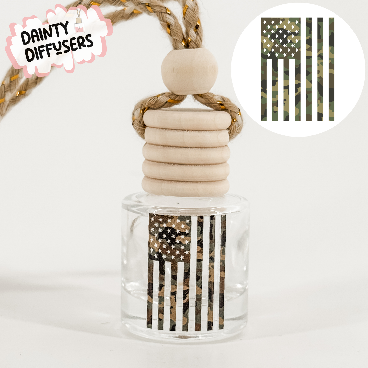 Camo American Flag Car Diffuser
