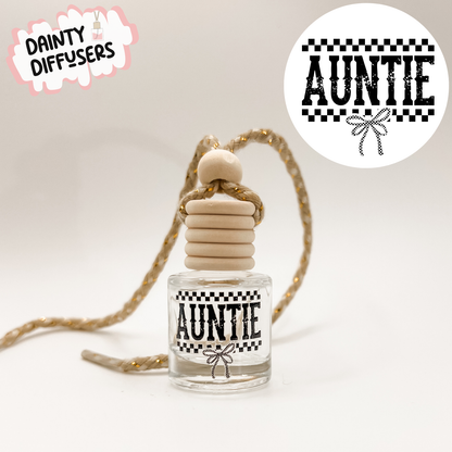 Checkered Auntie Car Diffuser