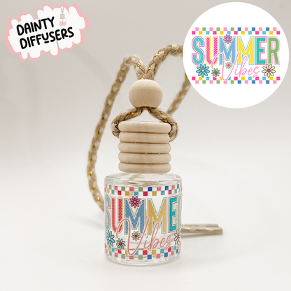 Checkered Summer Vibes Car Diffuser