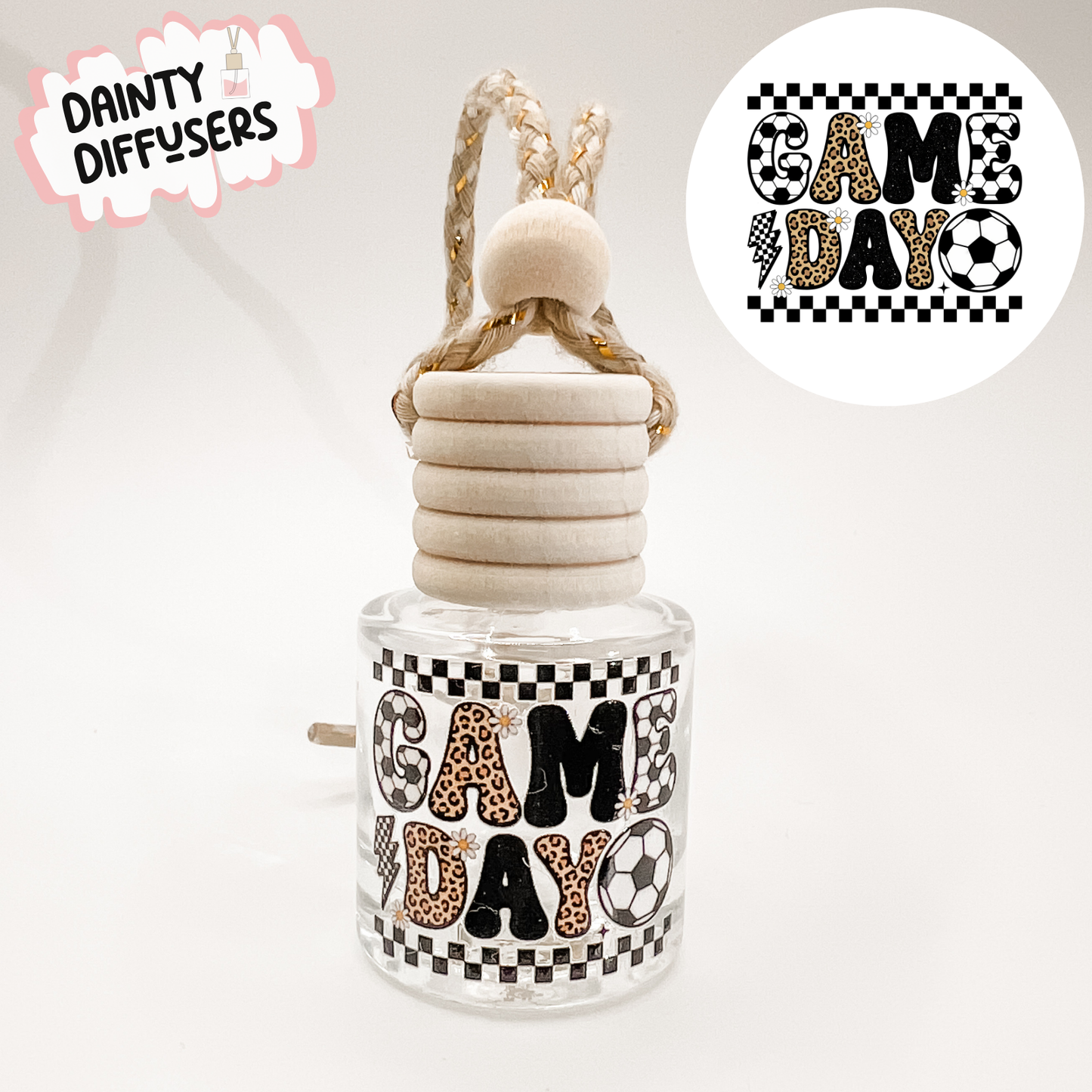 Cheetah Print Game Day Car Diffuser