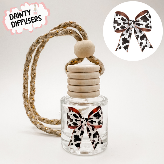 Cow Print Bow Car Diffuser