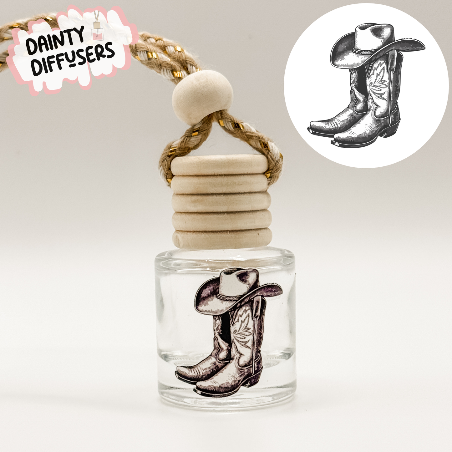 Cowboy Boots & Hat Car Diffuser