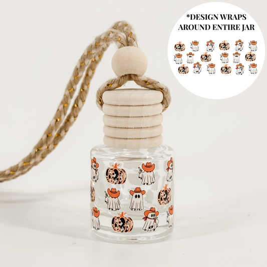 Cowboy Ghosts & Pumpkins Car Diffuser