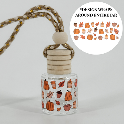 Pumpkin & Leaves Wrap-Around Car Diffuser