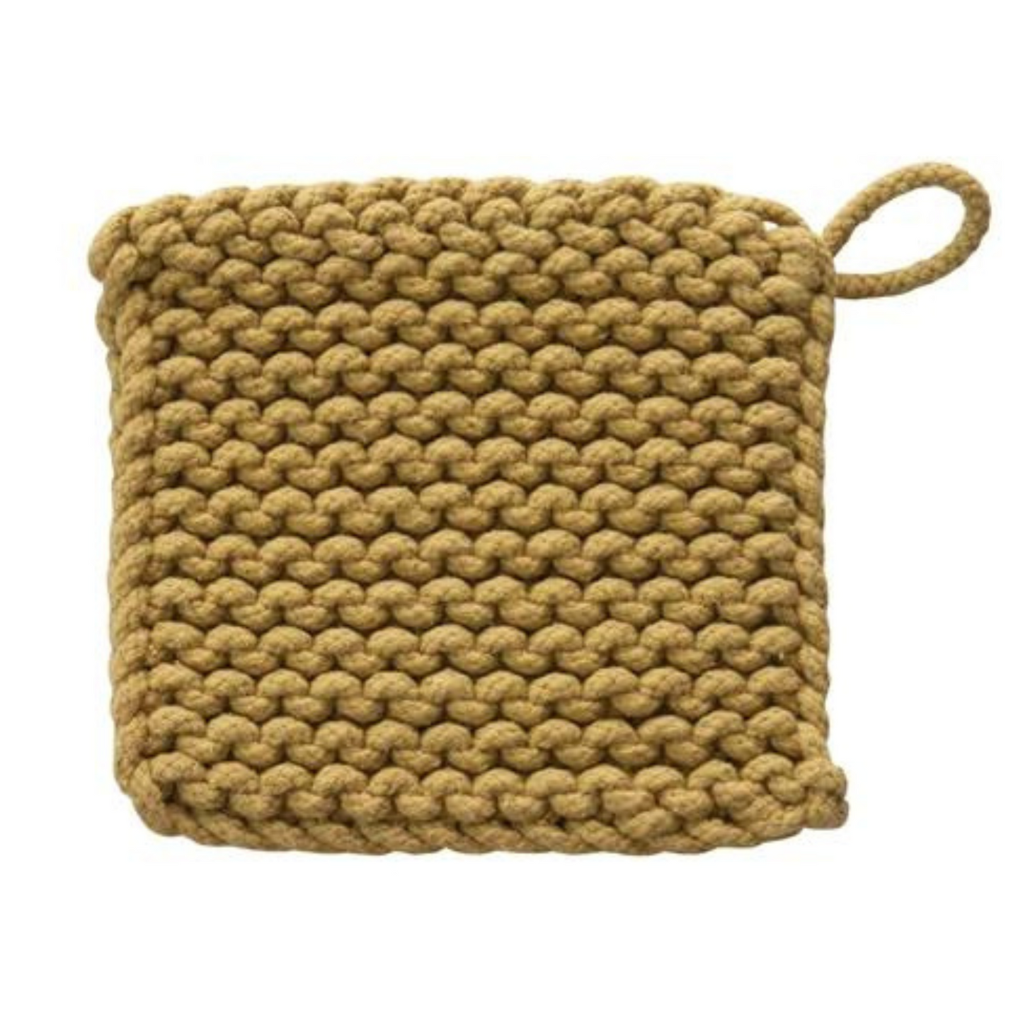 Crocheted Pot Holder- Yellow