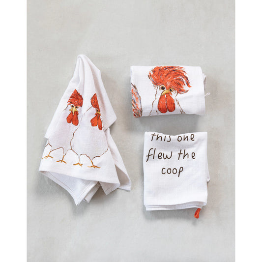 "Crazy Chickens" Tea Towel