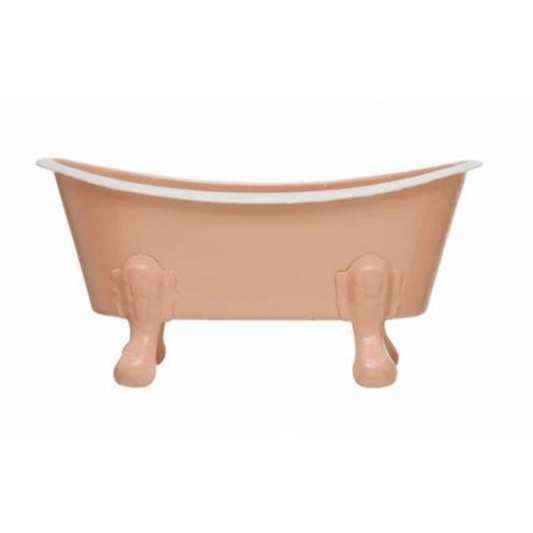 Metal Bathtub Soap Dish- Pink