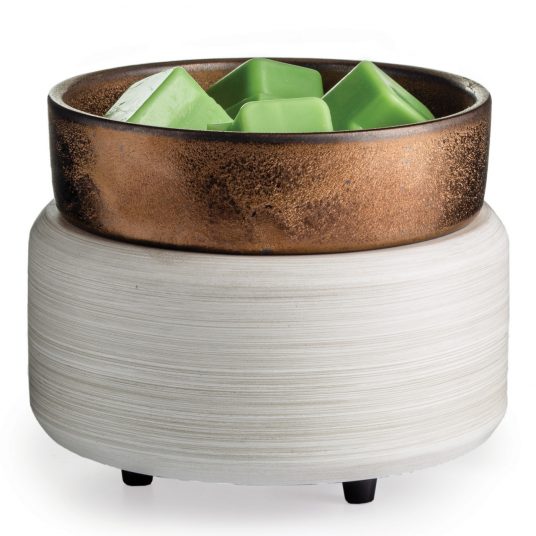 2-In-1 Classic Fragrance Warmer- White Washed Bronze