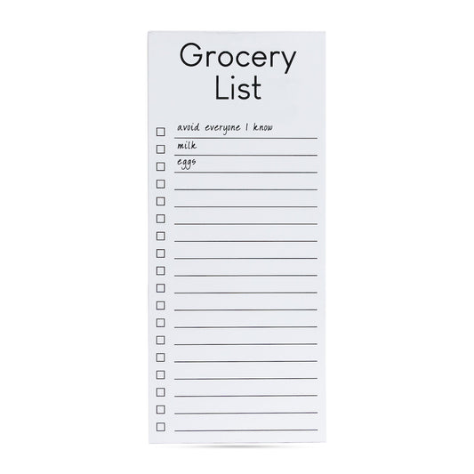 "Grocery List: Avoid Everyone" List Pad