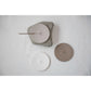 Round Stoneware Incense Holder- Speckled White