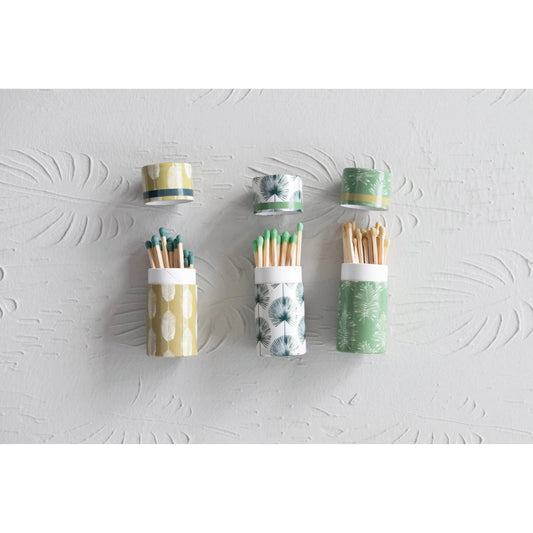 Mini Matches- Green Feather