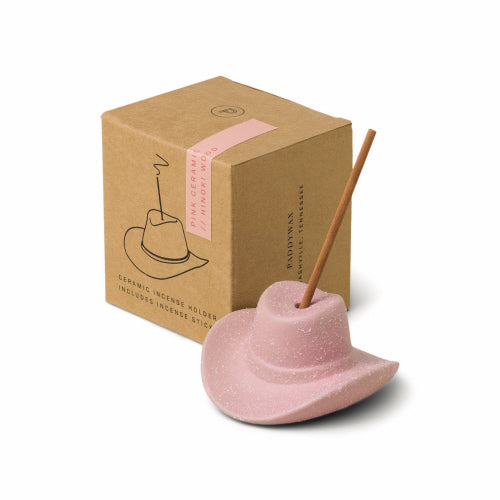 Cowboy Hat Incense Holder- Pink (Includes 100 count of Short Incense Sticks)