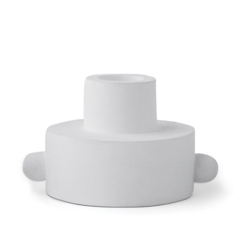 Dual Function Taper + Tea Light Holder (White)