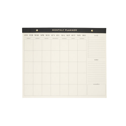Monthly Planner Pad- Black